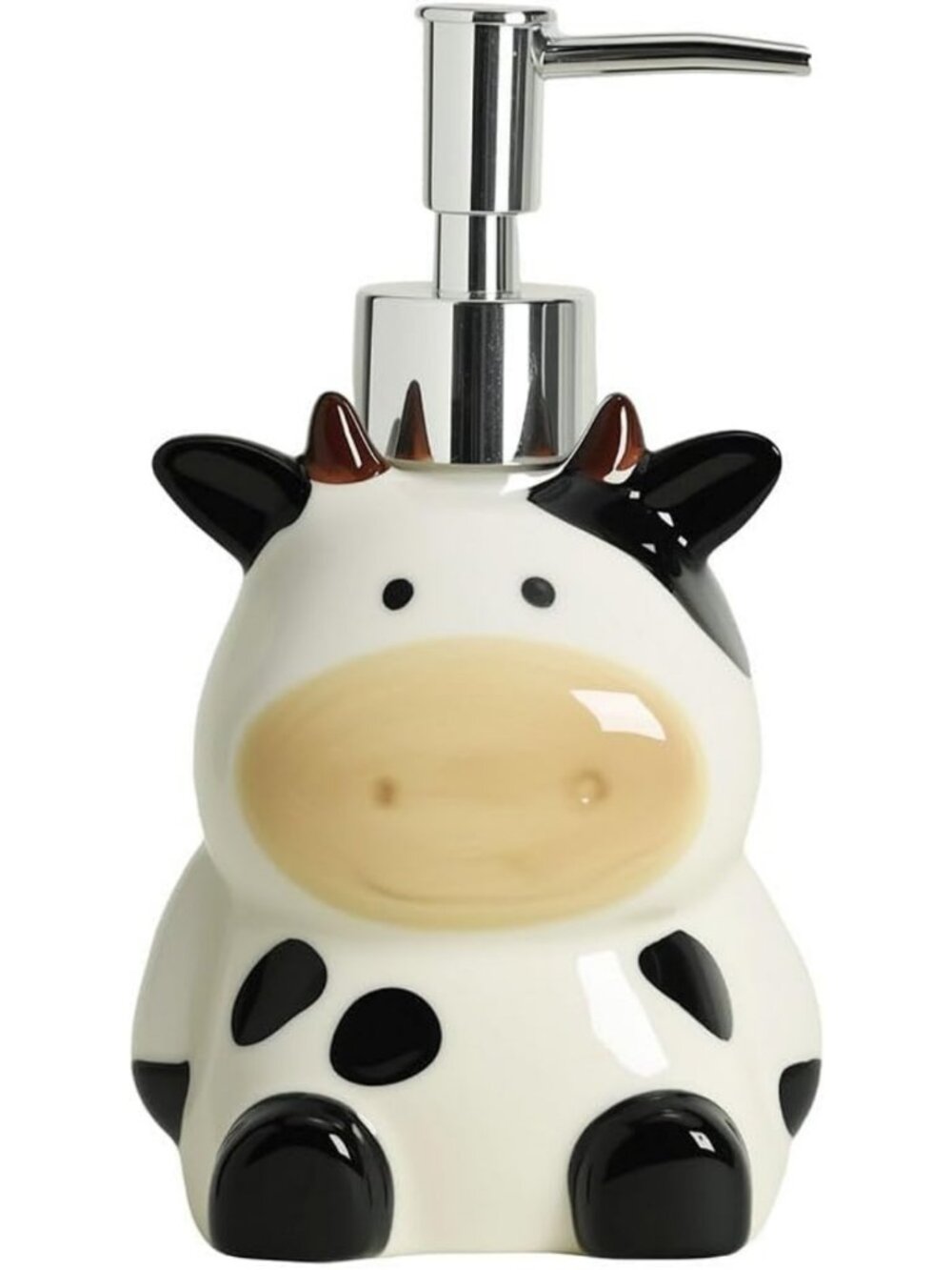 Cute Cow Ceramic Lotion Bottle & Soap Dispenser with Pump - Farmhouse Decor